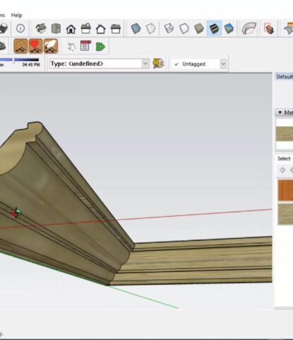 SketchUp - Kihúzás vonal mentén