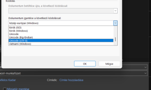 Kódolás / Unicode (UTF-8)